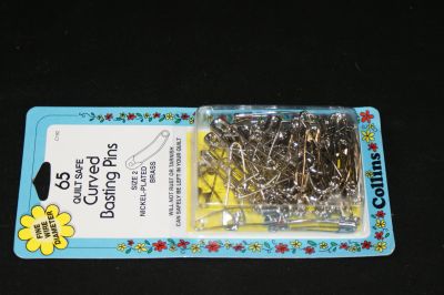 65 SIZE 2 CURVED BASTING PINS BY COLLINS